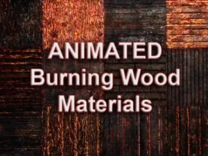 12 Burning Wood Materials Animated
