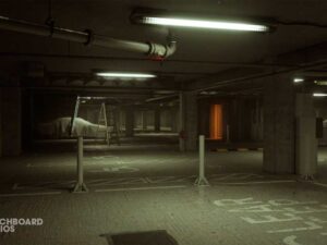 Atmospheric Modular Underground Car Park Hallways
