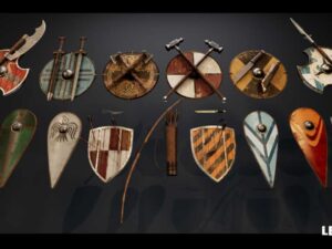 Medieval Viking Weapons and Shields Set 18 Pieces