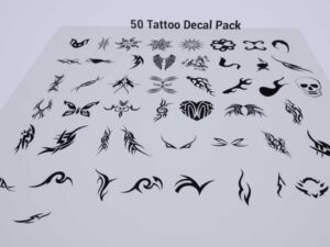 50 Tattoo Decal Package AI SOURCES