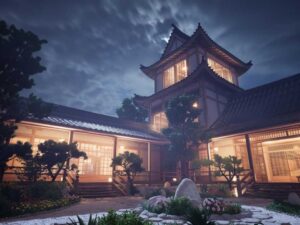 Ryokan Japanese Courtyard
