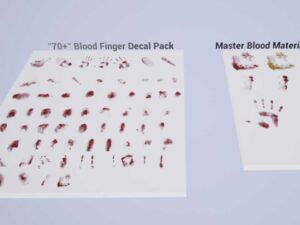 70 Blood Finger Decal Package