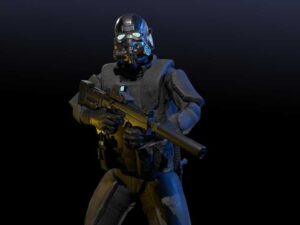 Special forces ski-fi soldier