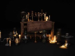Gothic Antique Lamp v 01