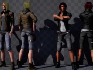 Adventure Woman Alexis Female Biker Character