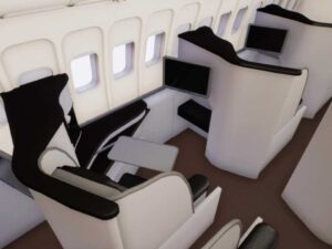 Airliner aircraft with interior