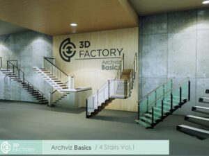ArchViz Basics Stairs 6 pack