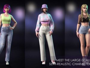 Casual Wear Girls Pack 1 Streetwear Modern Realistic Stylized Character