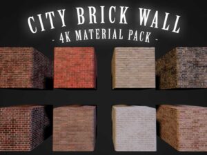 City Brick Wall 4K Material Pack