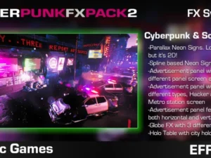 Cyberpunk FX Pack 2 Neon Panels and Screens