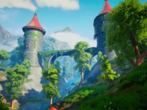 Dreamscape Stylized Environment Tower Stylized Nature Open World Fantasy