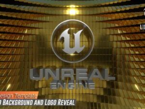 Gold Bar animated Background and Logo reveal