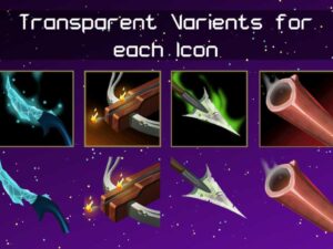 Hand Painted Weapon Equipment Icons