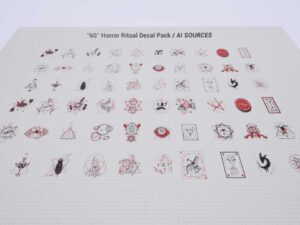 Horror Decal Symbol Pack AI SOURCES