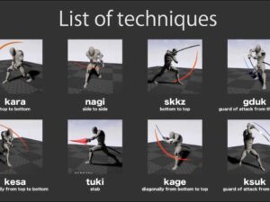 Japanese sword action