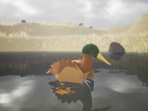 Low Poly Bird Mallard Duck