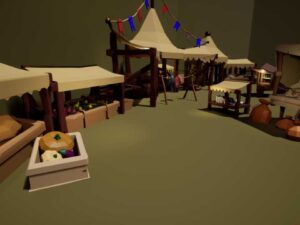 Low Poly Medieval Market Kit