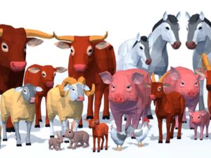 LowPoly Farm Animals