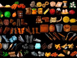 Medieval icons set