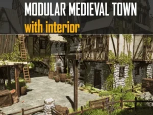 Modular Medieval Town with Interior