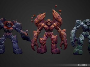 Modular Stylized Fantasy Rock Golem