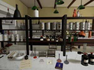 Old Style Pharmacist Laboratory
