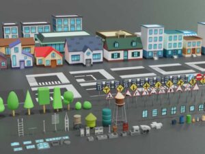 Pandazole City Town Lowpoly Pack