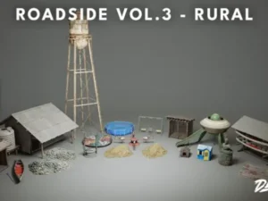 Roadside VOL 3 Rural Props Nanite and Low Poly Versions