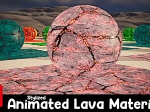 Stylized Animated Lava Material Pack 85 Pcs