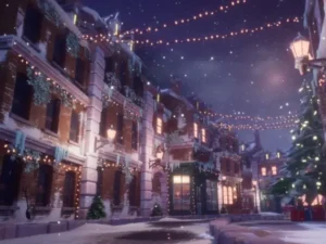 stylized christmas town christmas stylized stylised town
