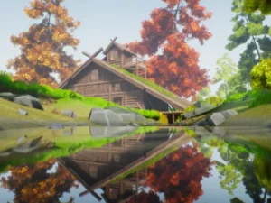 Stylized Log Cabin