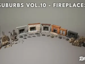 Suburbs VOL 10 Fireplaces Nanite and Low Poly