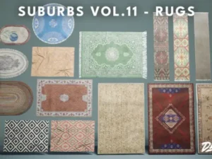 Suburbs VOL 11 Rugs Nanite and Low Poly