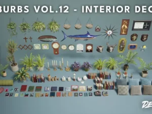 Suburbs VOL 12 Interior Decor Nanite and Low Poly
