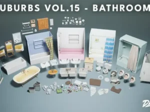 Suburbs VOL 15 Bathroom Nanite and Low Poly