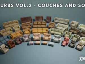 Suburbs VOL 2 Couches and Sofas Nanite and Low Poly