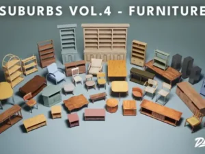 Suburbs VOL 4 Furniture Nanite and Low Poly