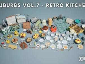 Suburbs VOL 7 Retro Kitchen Nanite and Low Poly