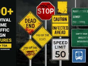 SURVIVAL GAME TRAFFIC SIGNS TEXTURE PACK