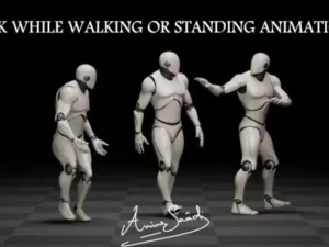 Talk while walking or standing animations