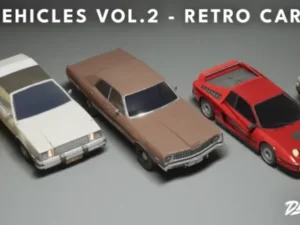 Vehicles VOL 2 Retro Cars Low Poly