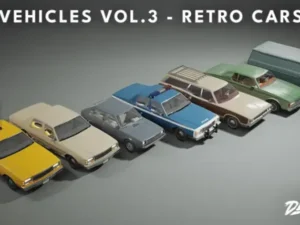 Vehicles VOL 3 Retro Cars Low Poly